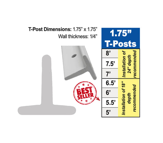 Rigid T-Post 1.75"